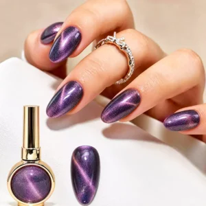 Cat Eye Gel Polish Purple Color HEMA-Free and TPO-Free CE12