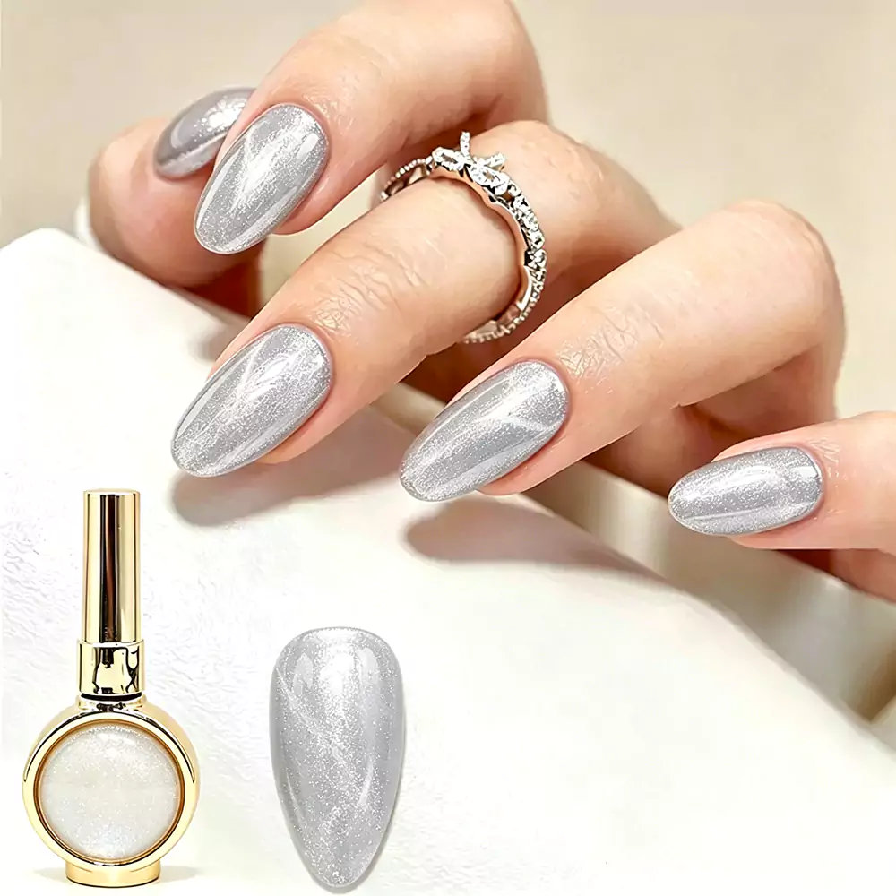 Cat Eye Gel Polish White Color HEMA-Free and TPO-Free CE14