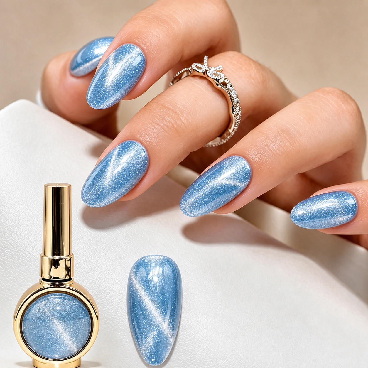 Cat Eye Gel Polish Blue Color HEMA-Free and TPO-Free CE15