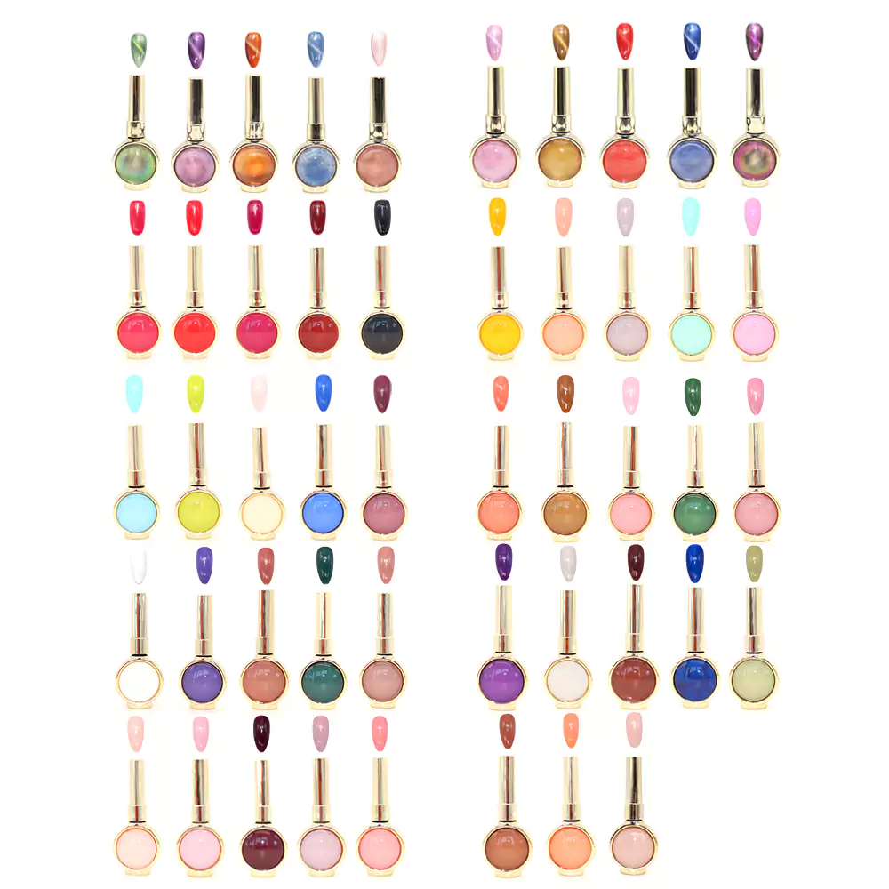 SET DI 48 COLORI SENZA HEMA E TPO CAT EYE CHROMÉCLAIR A TINTA UNITA