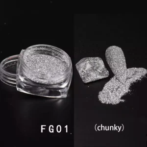 Crystal nail powder-FG01 CHROMÉCLAIR