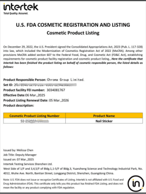 Chroma Group Limited_FDA